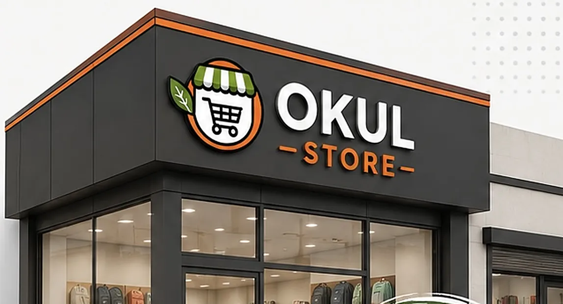 Okul Store franchise mağaza cephesi